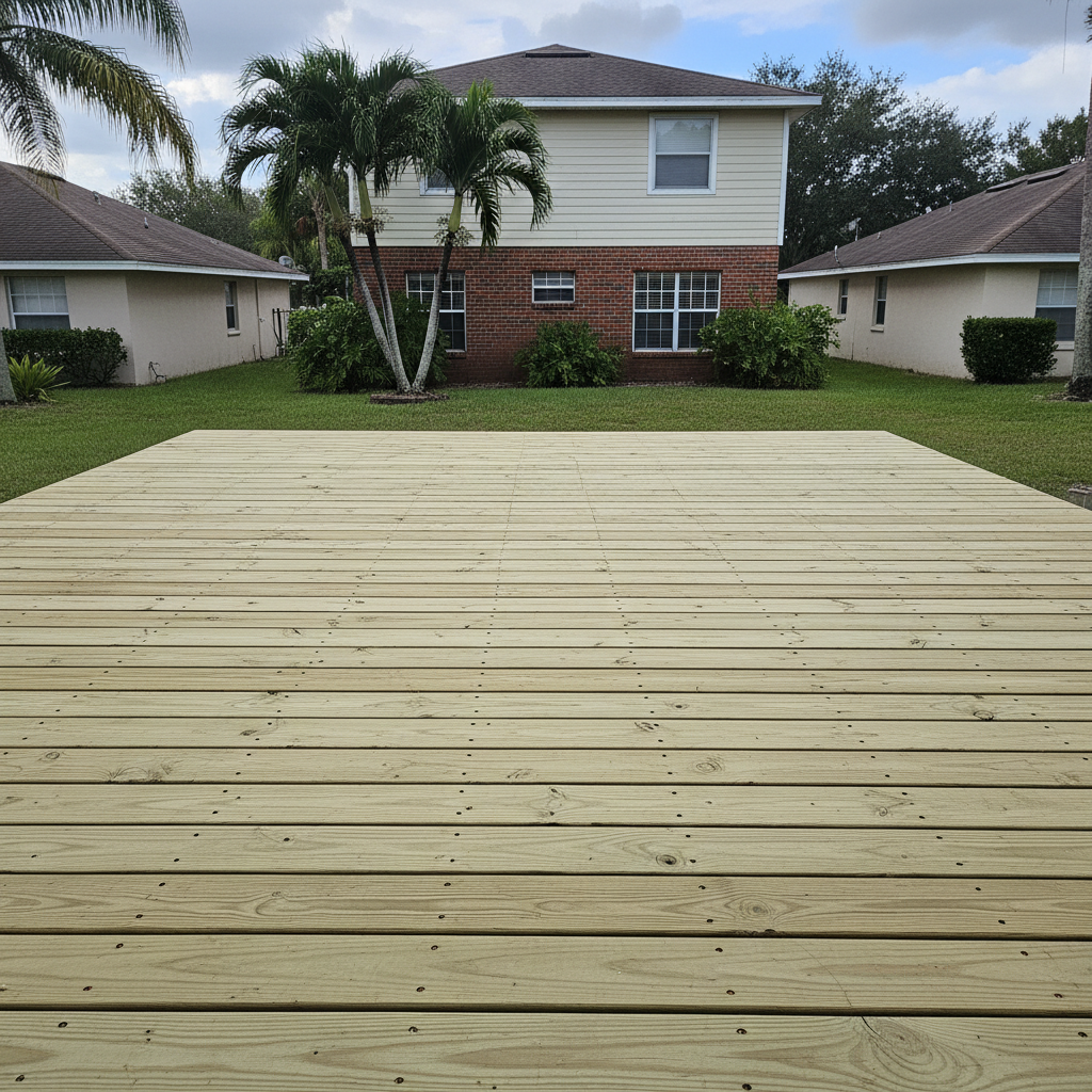 Apex Deck Solutions crew at work on a home in Bradenton, FL